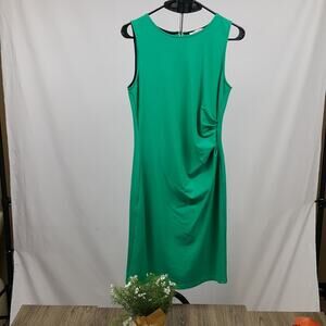 EUC Kenneth Cole Green zip up dress sz 8